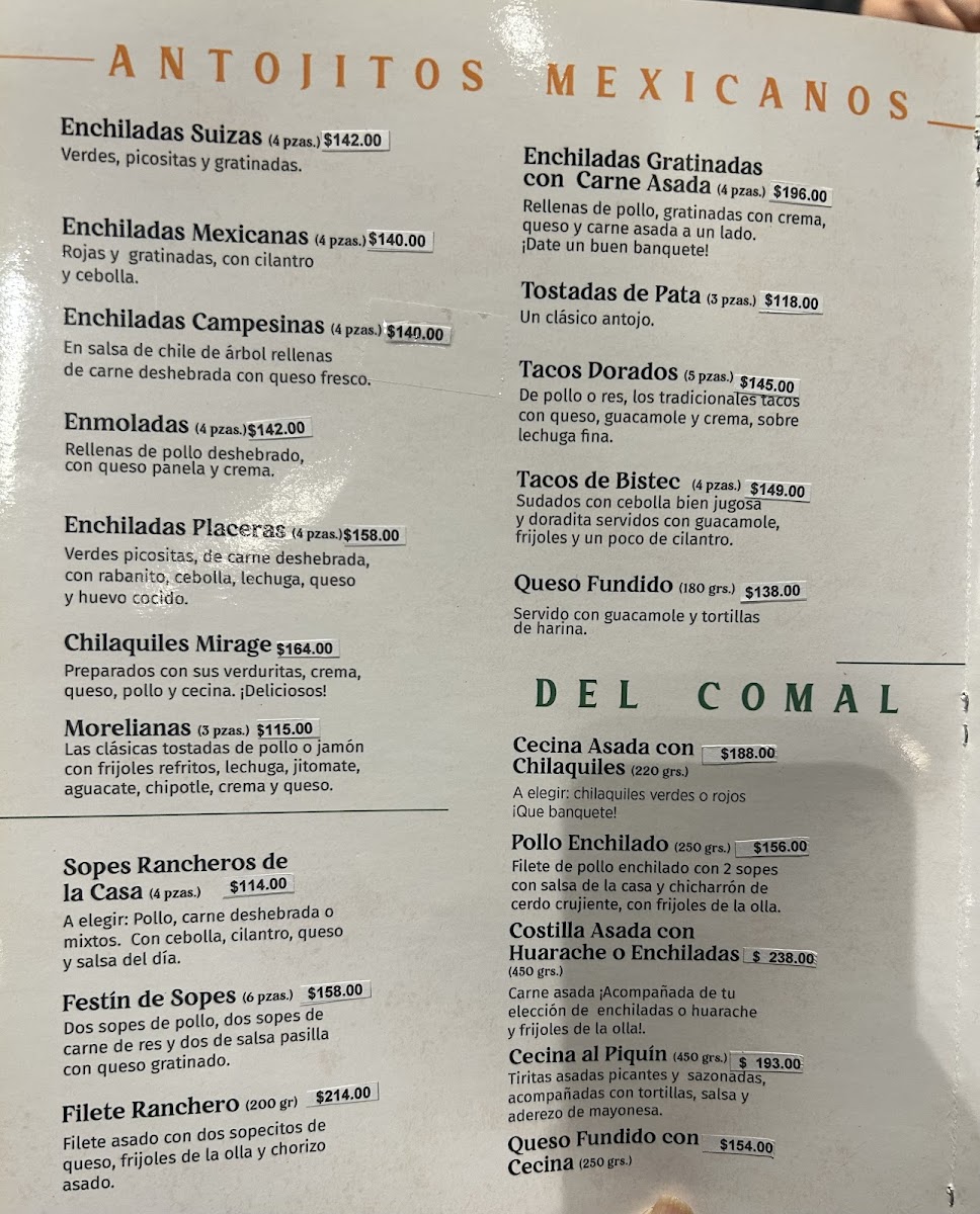Restaurante Mirage Menu - Image 6